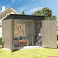 Metal Shed,6x4 FT Metal Shed with Slopping Roof a