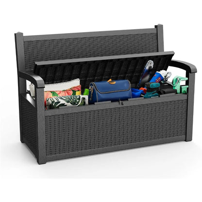80 Gallon Storage Bench Waterproof and Lockable,Deck Box
