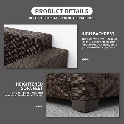 Outdoor Furniture Club Chair 3 Pieces Patio