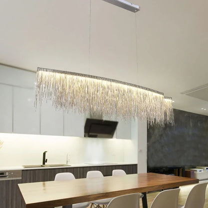 Led Ceiling Chandelier Gold Chains with Remote