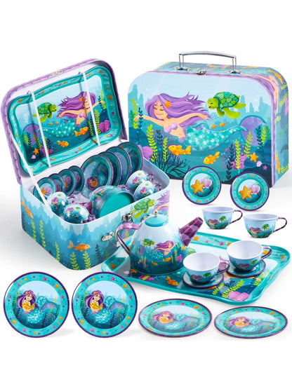 Tea Party Set Mermaid  Toddlers 2 3 4 5 6 Years Old