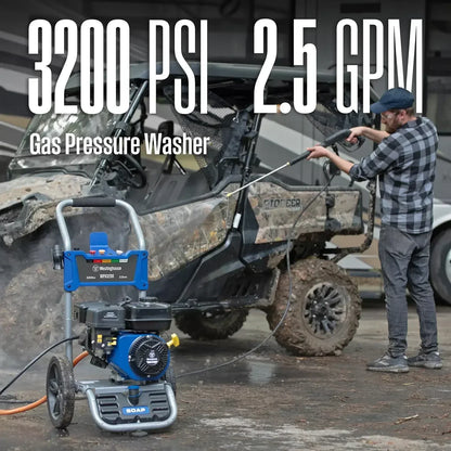 Gas Pressure Washer, 3200 PSI and 2.5 Max GPM