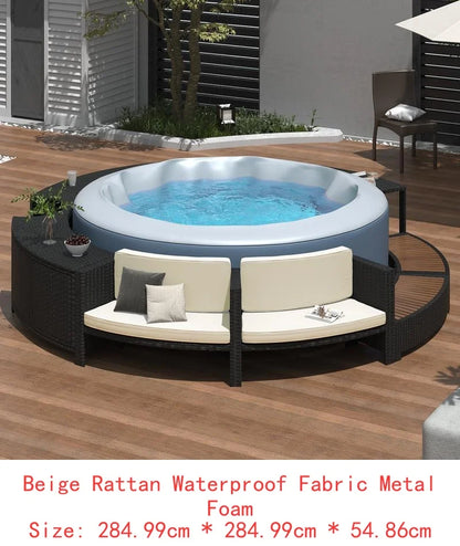 Rattan Sofa Set with Storage