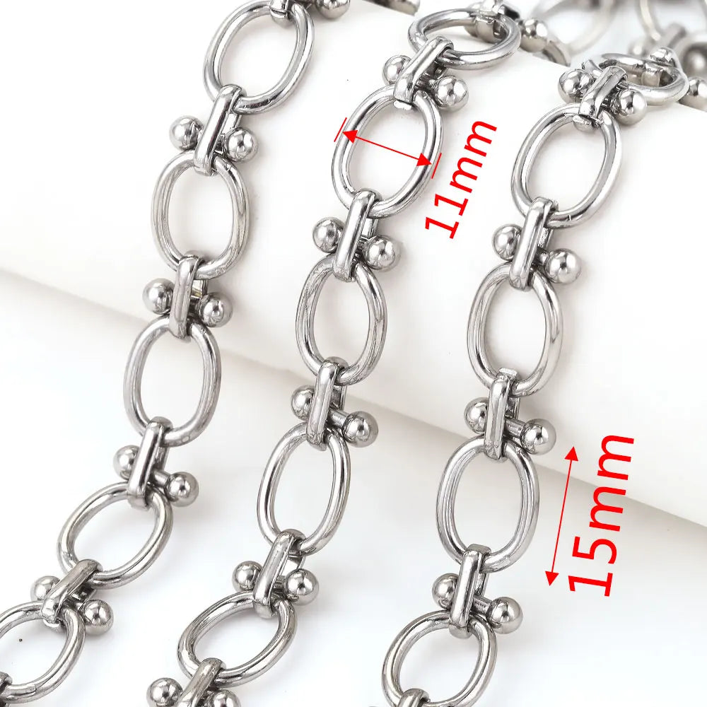 1 meter Stainless Steel Big Chains Handmade Thick Big Chain