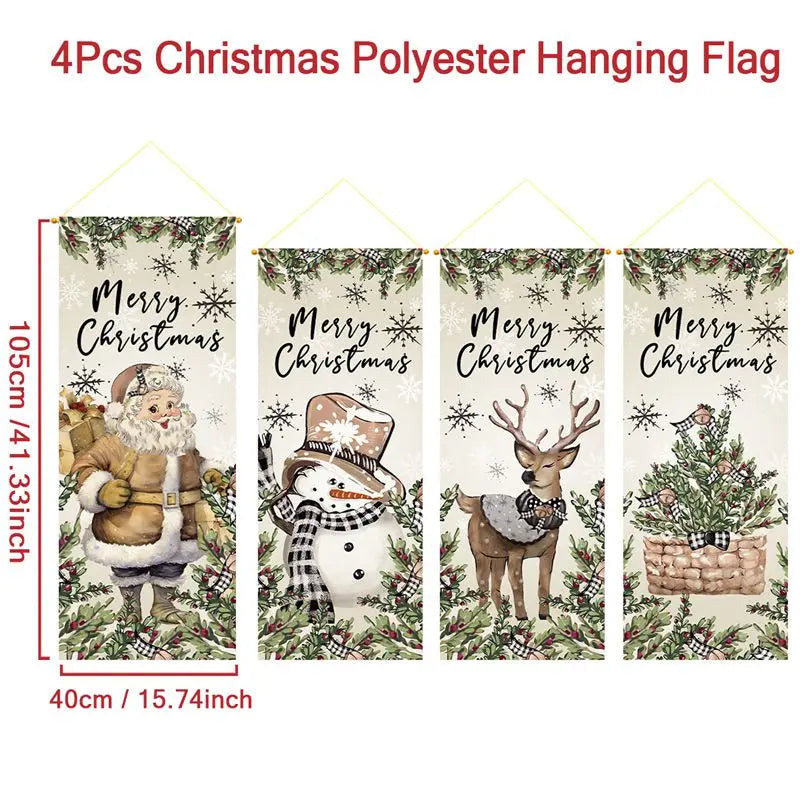 Christmas Hanging Flag