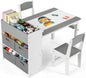 2 in1 Children Table and Chair Art Table Wooden