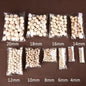 4mm-20mm Big Hole Round Natural Wooden Brown Coffee Beads
