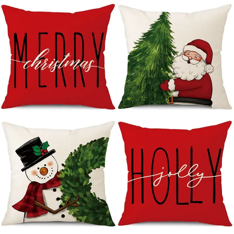 45cm Merry Christmas Cushion Cover Pillowcase