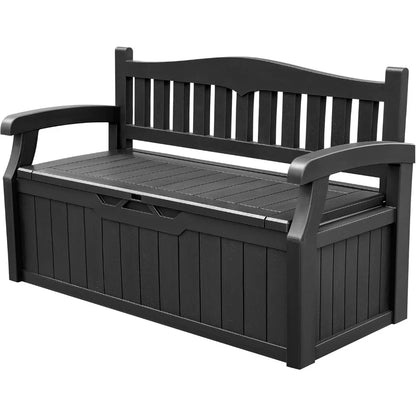 Best-Black 80 Gallon Storage Bench Deck Box