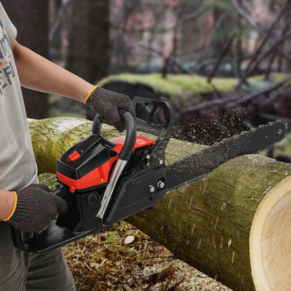 18In Gasoline Chainsaw，2.2Kw High Power  2-Stroke 58CC