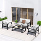 Outdoor Patio Set, 4 Piece Sectional  with Coffee Table