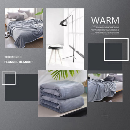 1-10PCS Flannel Fleece Blanket Winter Cozy Soft Blankets