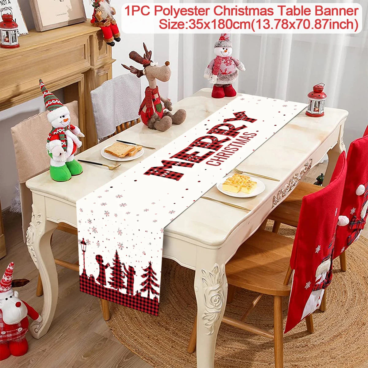 Christmas Table Runner Merry Christmas Decoration