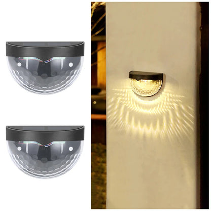 2PCS Solar Wall Lamp, 6LEDs Outdoor Waterproof