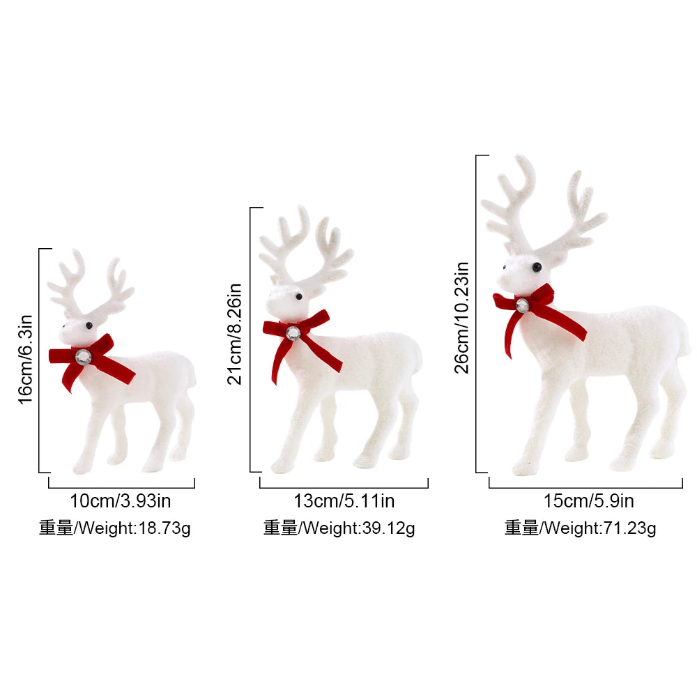 1/2Pcs 16/21/26CM Elk Christmas Decoration Christmas Tree Ornaments for Home Room Decor New Year 2025 Gifts Accessories