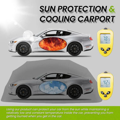 18×8.2×7.5FT All Weather Proof Carport, Heavy Duty