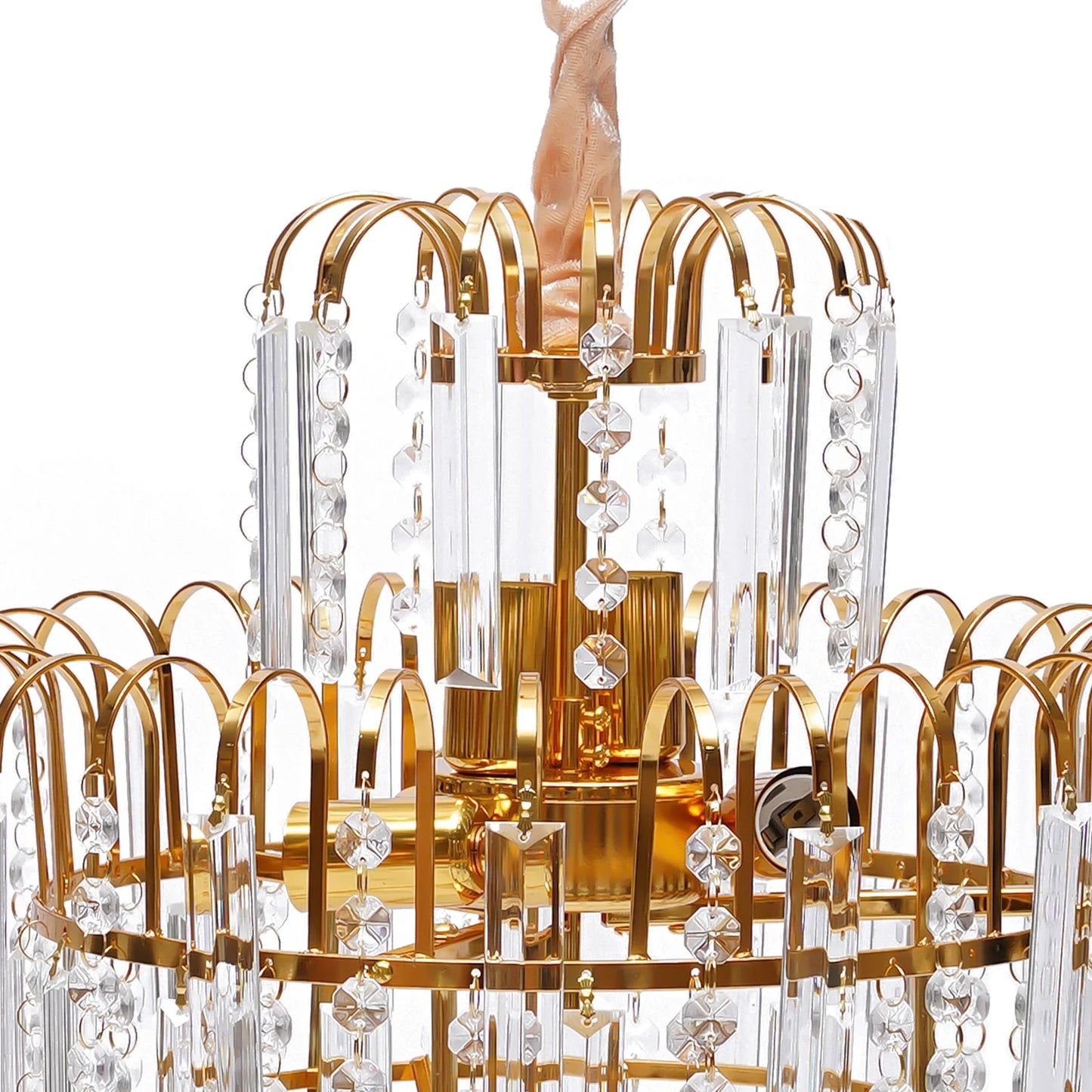LED Crystal Chandelier, Pendant Fixture Lighting E14 (Not included bulbs)