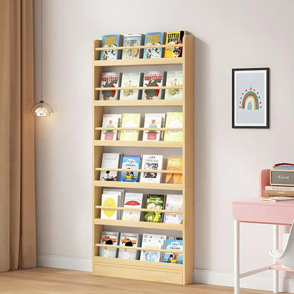 Behind Door Bookshelf, 6-Tier Narrow Wall Mounted