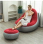 Inflatable Lazy Sofa Chair PVC Flocking Foldable Sofa With Slip-on Lunch Lounge Chair Set