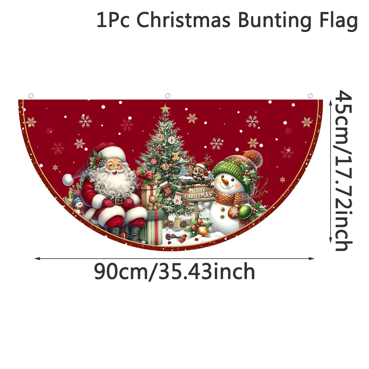 Christmas Outdoor Fan-shaped Flag Banner