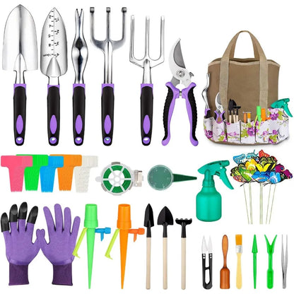 83Piece Garden Tools Set for Outdoor and Indoor Plant Maintenance