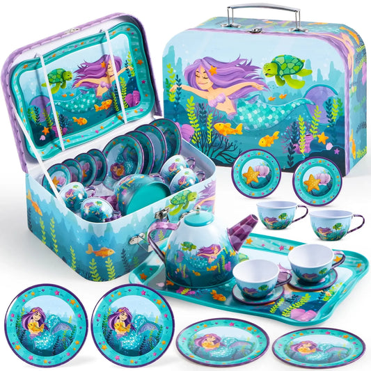 Tea Party Set Mermaid  Toddlers 2 3 4 5 6 Years Old