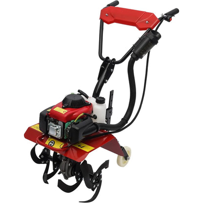Full-Size Front Tine Tiller, 63cc Air-Cooled 4-Stroke Gasoline Engine