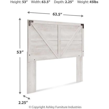 Queen Farmhouse Headboard, , Whitewash