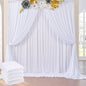 20x10 ft Wrinkle Free White Backdrop Curtains.  4 Panels 5x10ft for Wedding Birthday