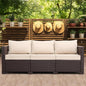 Patio Furniture 3-seat Sofa Wicker Outdoor Furniture