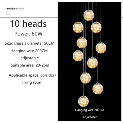 Nordic Glass Ball Led Pendant Lamp