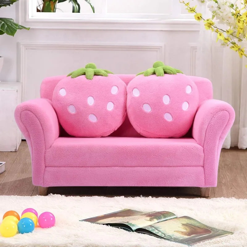 Double Seat Toddler Couch Pink