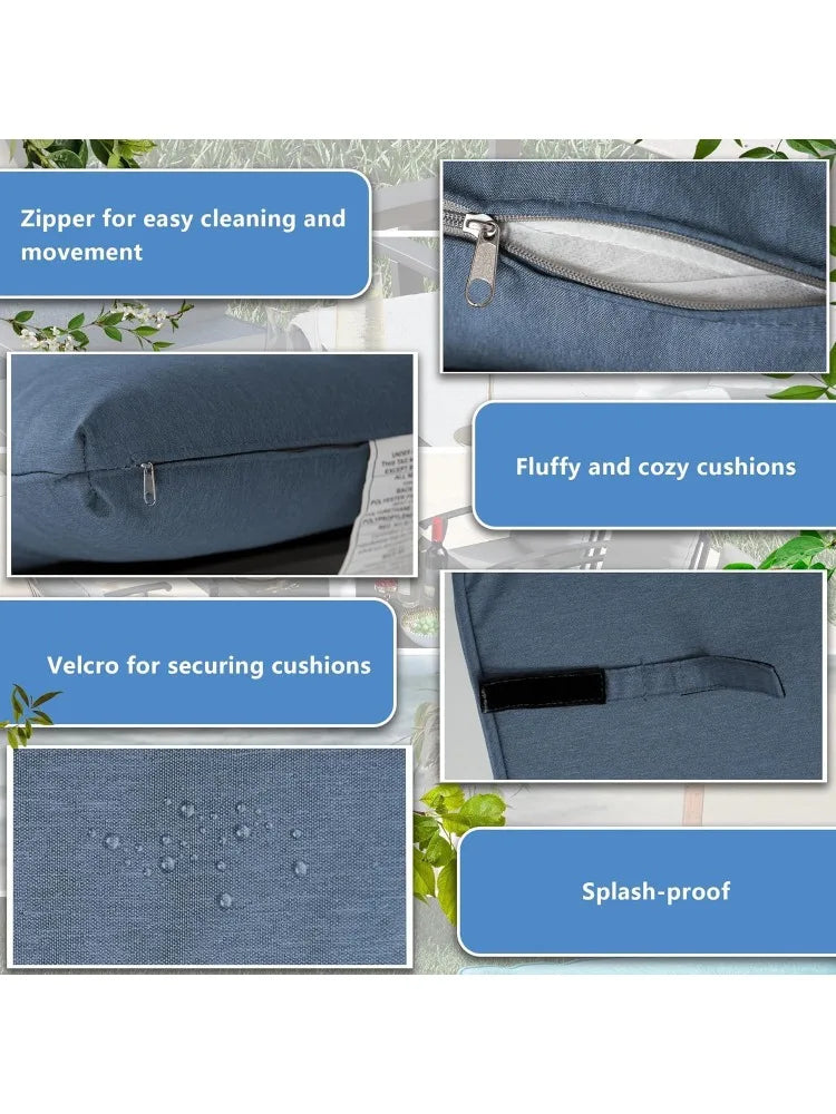 Outdoor Patio Furniture Set with 48"/55000 BTU Outdoor Propane Fire Pit