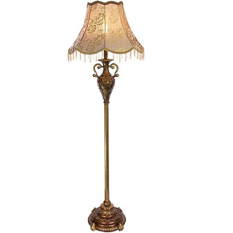 Resin Vintage Floor Lamp Classical Pastoral w/Foot Switch