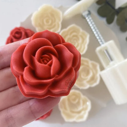4Pcs/Set Rose Shape Mold