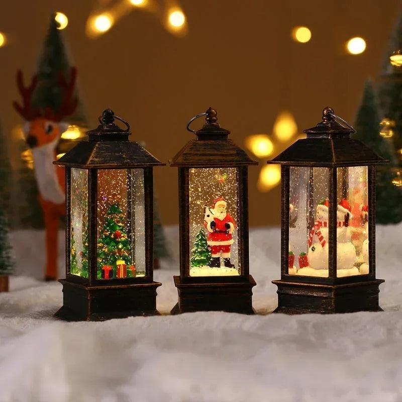 Christmas LED Wind Lights Santa Claus Snowman