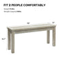 40in Outdoor Wooden Porch Bench