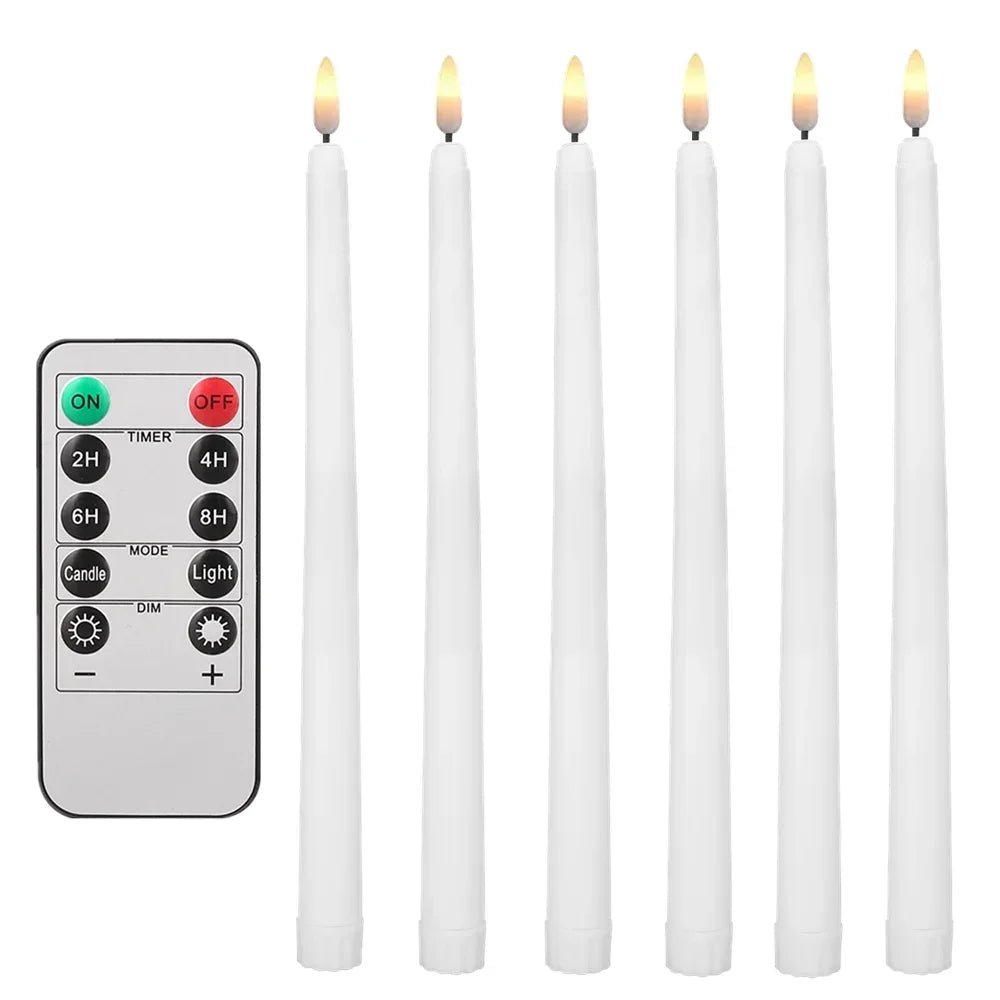 LED Flameless Taper Candles 6.5/11" Battery Operated