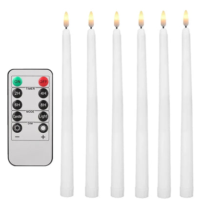 LED Flameless Taper Candles 6.5/11" Battery Operated