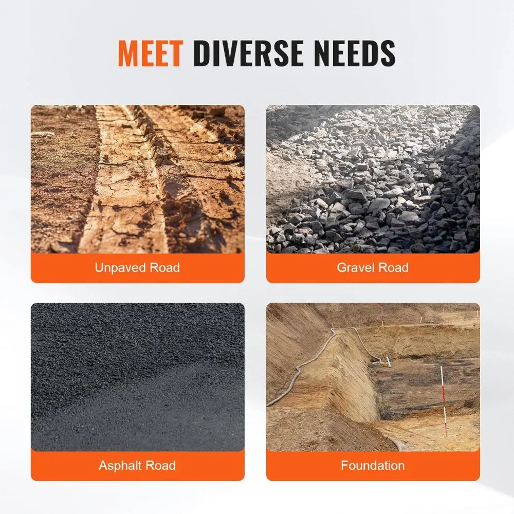 6.5HP  22.1x15.9 Plate Compactor, 196CC Gas Engine, 4200 lbs