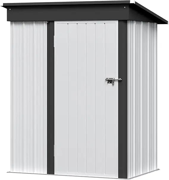 10x8 Foot Outdoor Metal Storage Shed with Lockable Door