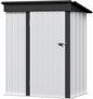 10x8 Foot Outdoor Metal Storage Shed with Lockable Door