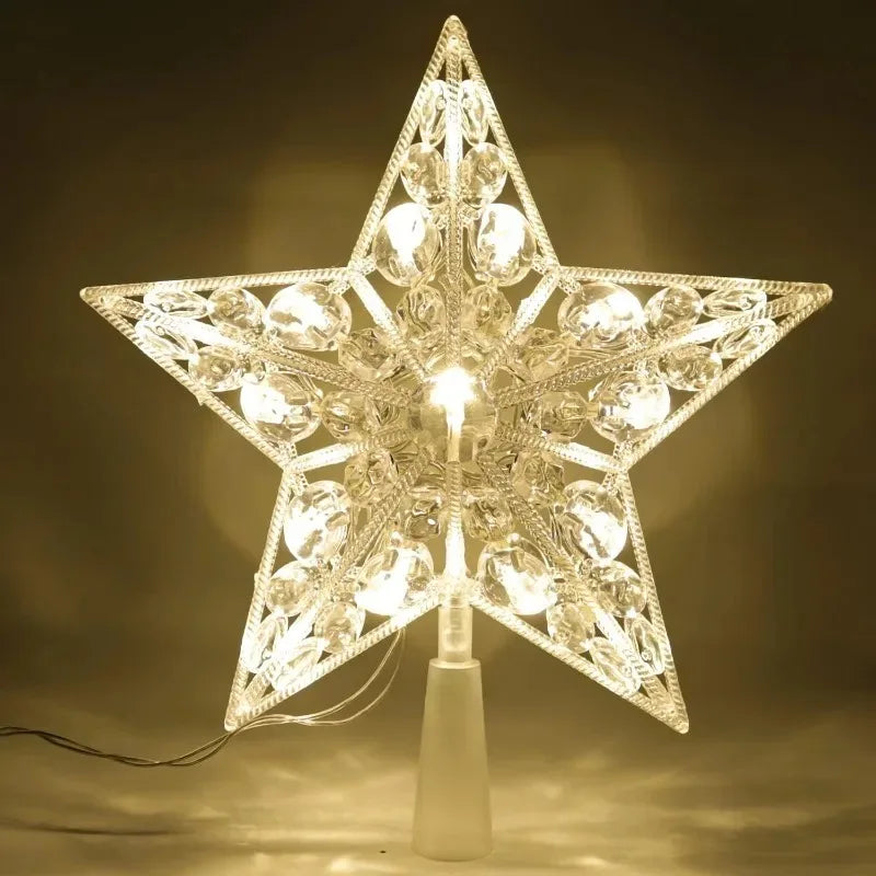 15cm Christmas Tree Decoration Stars Warm White Lights