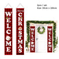 2Pc/set Christmas Door Hanging Banner Santa Claus Snowman