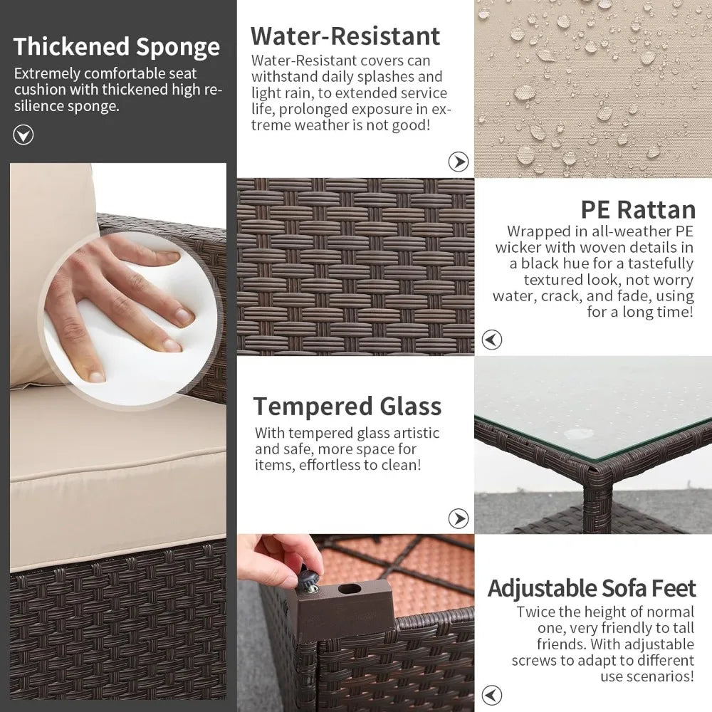 Outdoor Furniture Club Chair 3 Pieces Patio