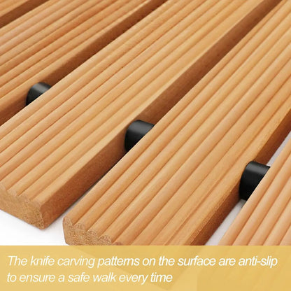 12FT Roll Out Wooden Pathway Weather-Resistant 17" W