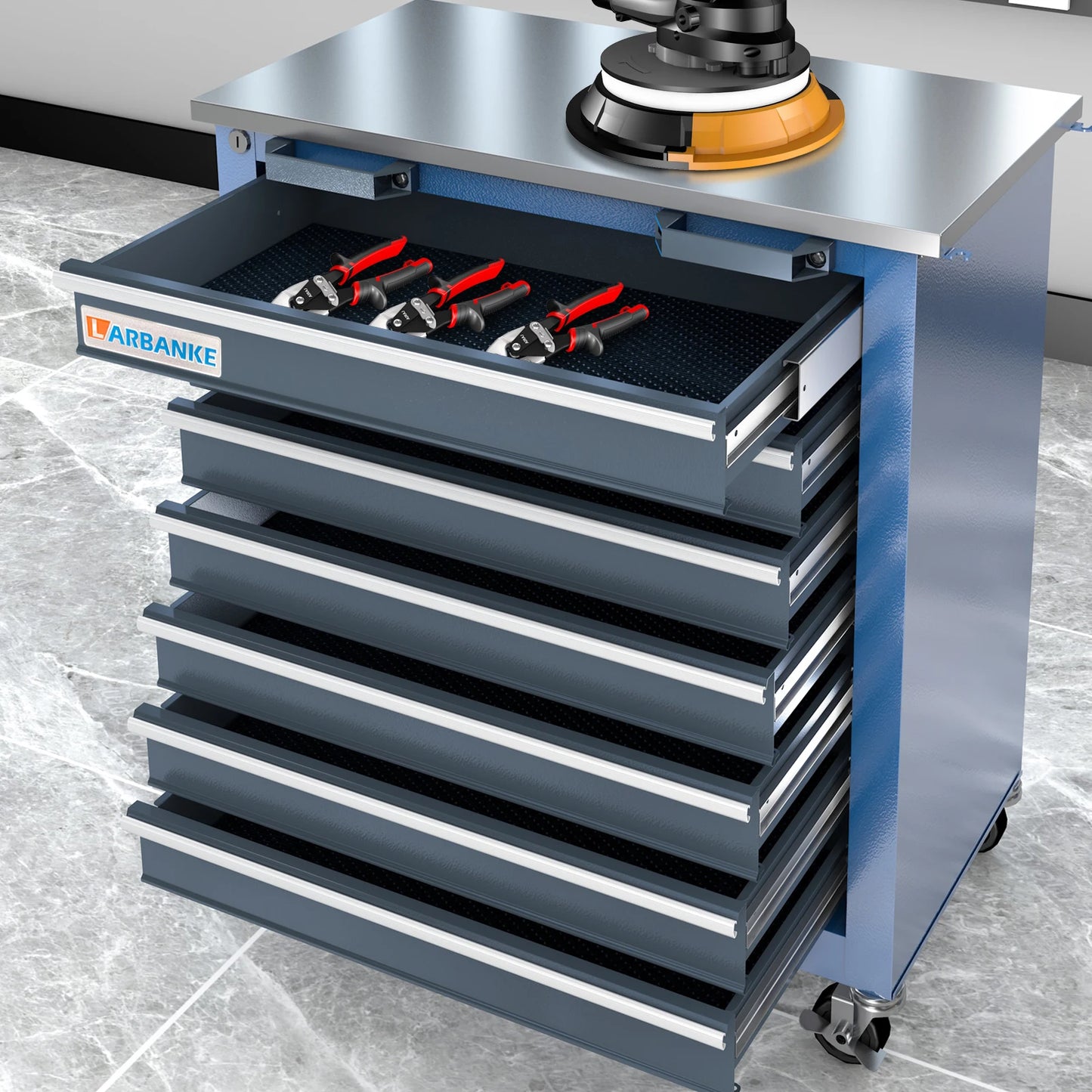 7-Drawer Rolling Tool Chest Toolbox,with 360° Lockable Wheels
