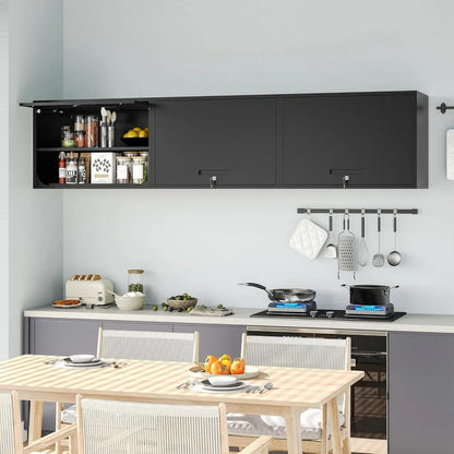 Secure Metal Wall Cabinet with Locking Door and Adjustable Shelf