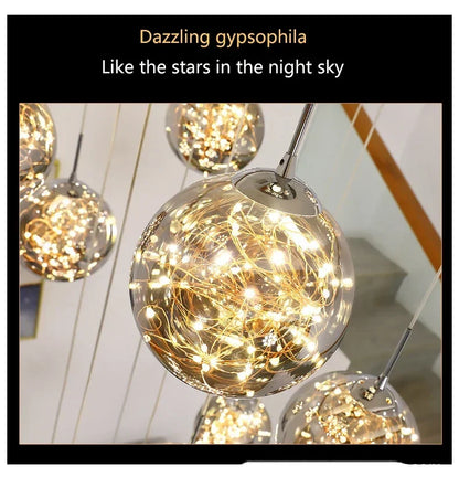 Nordic Glass Ball Led Pendant Lamp
