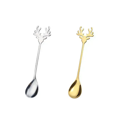 4Pcs Christmas Fork And Spoon Set Stainless Steel